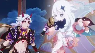 Genshin Impact |  Летающий хор рок-н-ролльных дынь в стиле Аратаки
