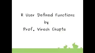 how to create user defined function in R | Prof Viresh Chapte