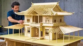 Man Turns 10,000 Popsicle Sticks into an Architectural Marvel in Just 2 Years!