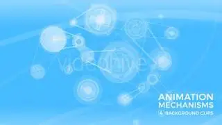 Animation Mechanisms, Blue Background (After Effects Template)