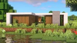 Minecraft: How to Build a Simple Modern House | Survival Modern House Tutorial