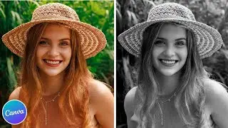 How To Make Your Photos Black and White in Canva | Canva Tutorial For Beginners
