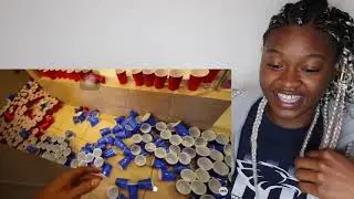 De'arra and Ken 4 Life BATHROOM PRANK ON GIRLFRIEND (2,000+ CUPS) Reaction