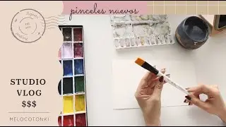 STUDIO VLOG 🍓 reseña de pinceles baratos de amazon, 