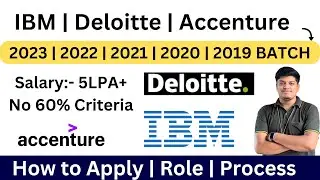 Accenture | Deloitte | IBM | Off-Campus Drive | 2023 | 2022 | 2021-2019 BATCH | | 5 LPA+ Salary