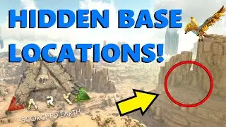 ARK - TOP 5 HIDDEN BASE LOCATIONS! (SCORCHED EARTH)