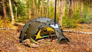 Hot Tent Camping In The Rain