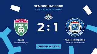 «Тосно» — СШ «Ленинградец» (2:1). Чемпионат СЗФО среди мужских команд. Обзор матча