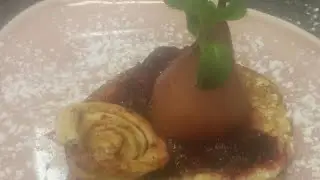 Live Cooking Episode 15: Stewed Pears with mini Pancakes and Raspberries