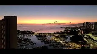 Moon over Ala Moana Beach. 3.14.2021