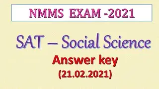 NMMS SAT SOCIAL SCIENCE ANSWER KEY 2021