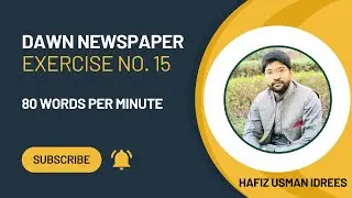 Dawn Newspaper Paragraph No. 15 || Shorthand Dictation || Stenographers Academy ||