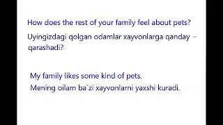 Speaking. Ingliz tilida gaplashamiz.