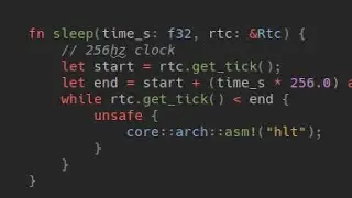 Adding a sleep function to my rust kernel