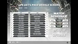 PUBGM LIVE - LPS WEELY SCRIMS 273 DAY 2