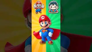 SuperMario rushes to the rescue🦸#mario #supermario #mariokart #superman #cartoon #funny #luigi