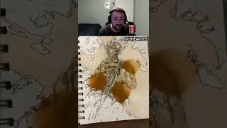 DRAWING A COD WARZONE OPERATOR WITH COFFEE #shorts