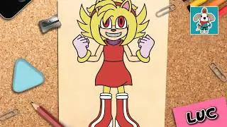 Como Dibujar Super Amy | Sonic 3 La Película | Paso a Paso