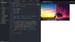 Before-after image slider html component development