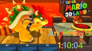 Super Mario 3D Land: Any% [EMU] Speedrun in 1:10:04