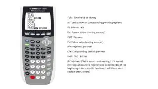 Using the TVM Solver on a TI 83 84 HD