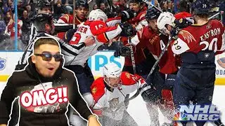 BRITISH BOYS REACT TO 'NHL ONE PUNCH FIGHTS'