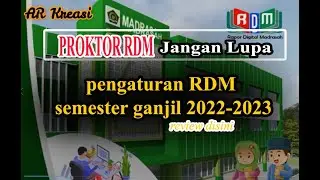 Cara pengaturan RDM semester ganjil 2022-2023