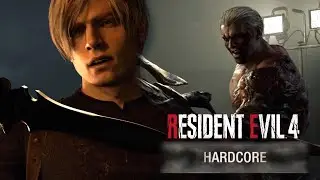 Resident Evil 4 Remake - KNIFE ONLY! Krauser 2nd Boss Fight on Hardcore Difficulty