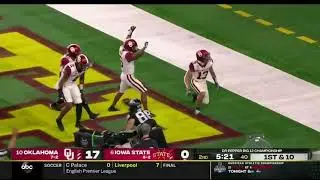 Defender Grabs Purdy Pass in Endzone Oklahoma Vs Iowa St Big 12 Championship Highlights 2020