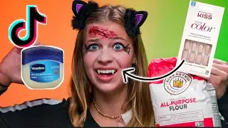 TESTING VIRAL HALLOWEEN MAKEUP HACKS *shocking results* | Sydney Morgan TikTok