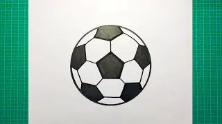 Cara menggambar bola sepak