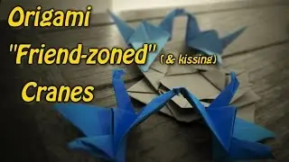 Origami Friend-zoned Cranes (kissing cranes variation)