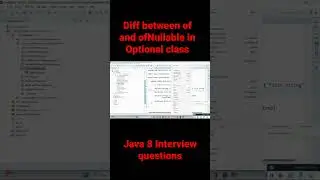 Difference between of and ofNullable in Optional class || Java 8 interview questions