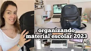organizando meu material para volta as aulas 📚 🗓️ | estojo, mochila 💫