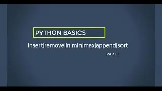 Python Basics (Methods)