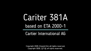 [1080p60] Cartier 381A(based on ETA 2000-1) dismantling and assembling