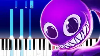 PURPLE - Rainbow Friends Animated Rap Song (Roblox) Rockit Music (Piano Tutorial)