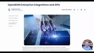 OpenBOM Video Demo Series - Enterprise Integrations and APIs