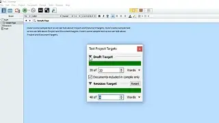 Scrivener 1 for Windows: Project and Document Targets