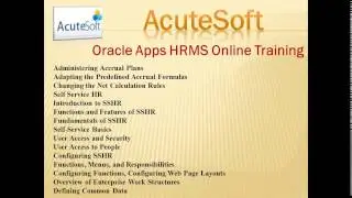 Oracle Apps HRMS Online Training