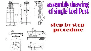 single tool post assembly drawing