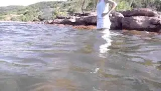 swimming fully clothed with ADIDAS ARTILLERY / Yes she did it