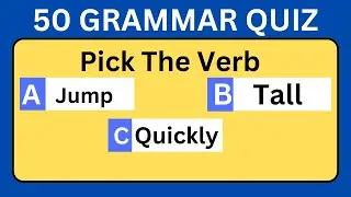 English Grammar Quiz | 50 English Grammar Questions| Challange # 1