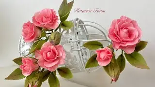 Small roses from foamiran/ Мелкие розочки из фоамирана