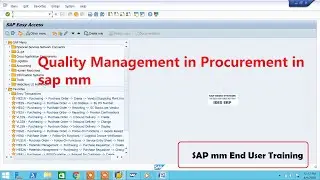 Quality Management in Procurement in sap mm