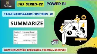 DAX SUMMARIZE in Power BI| Table Manipulation Functions in DAX -01| 