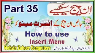 how to use insert menu in inpage | inpage me insert menu ka use kaise kare