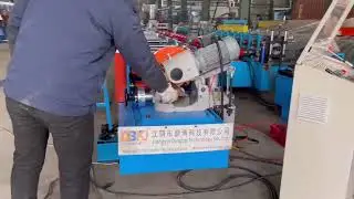 Downspout Roll Forming Machine Round Sawing Cutting 5T Decoiler