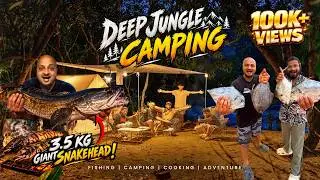 We Camped Deep Inside a Jungle & Caught a 3 5 KG Giant Snakehead! 😳 @TRIPTHEWILD