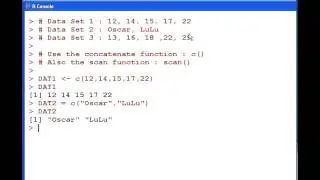 R Tutorial : Creating Data Sets